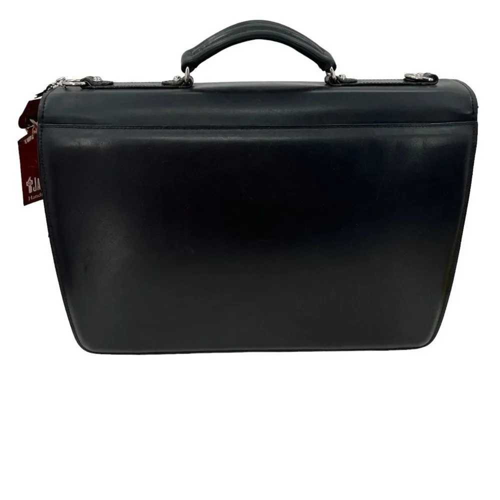 Jack Georges Black Elements Briefcase with Key & Tag